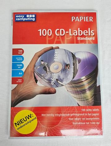Nieuw pakket witte blanco labels voor CD’s en DVD’s 