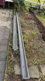 Zink dakgoot met beugels, zie foto’s., Doe-het-zelf en Bouw, Ophalen, Gebruikt, Overige metalen