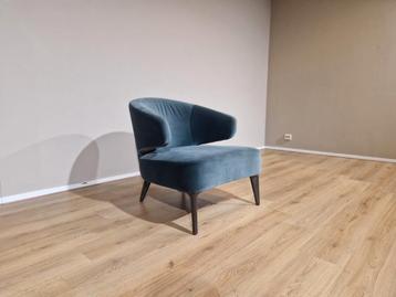 Showroom - Minotti Aston Fauteuil - Groen - Velvet - Design, Huis en Inrichting, Minotti fauteuil, b&b italia, zanotta, leolux, rolf benz