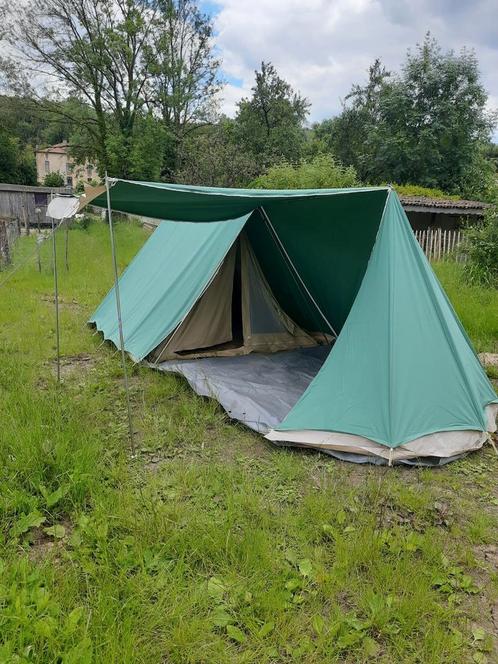 Tente Cabanon en coton 2-4 personnes, Caravanes & Camping, Tentes, Utilisé, Enlèvement ou Envoi