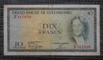 Bankbiljet 10 Frank Luxemburg 1964, Postzegels en Munten, Bankbiljetten | Europa | Niet-Eurobiljetten, Ophalen of Verzenden, Overige landen