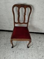 Stoel Louis XV met rode velours, Antiek en Kunst, Ophalen