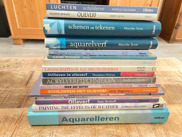 Lot van 17 teken - en schilderboeken beschikbaar voor biedingen
