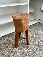 Rustieke houten kruk – massief, Ophalen, Zo goed als nieuw, Hout