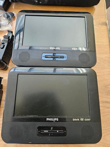 Draagbare DVD speler Philips. 2 schermen + toebehoren beschikbaar voor biedingen