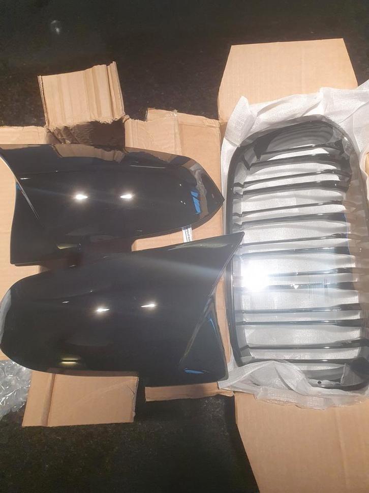 Bmw grill f20/f21 2014-2019 + spiegelkappen, Auto-onderdelen, Carrosserie, BMW, Voor, Ophalen