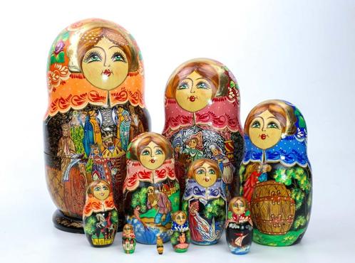 handgeschilderde matroesjka's, Verzamelen, Poppetjes en Figuurtjes, Zo goed als nieuw, Ophalen of Verzenden