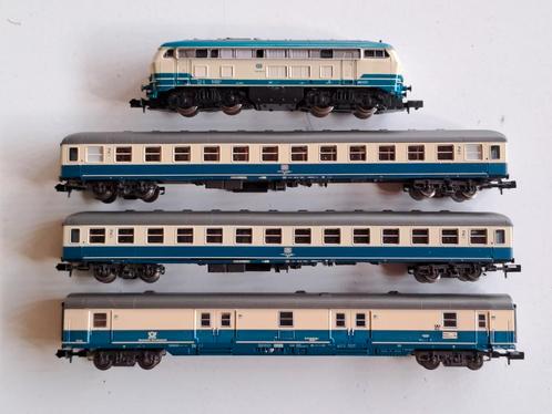 Arnold rapido dieselloc met roco fleischmann wagonnen, Hobby en Vrije tijd, Modeltreinen | N-Spoor, Zo goed als nieuw, Arnold