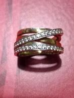 👑 Prachtige geel- en witgouden ring met stenen 👑, Nieuw, Goud, Goud, 20 of groter