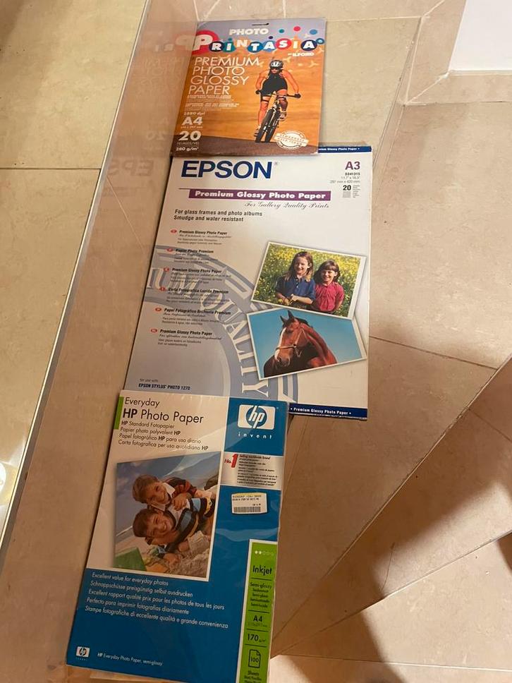 Premium fotopapierpakket - Epson, Ilford en HP (nieuw), Audio, Tv en Foto, Fotografie | Fotopapier, Zo goed als nieuw, Ophalen of Verzenden