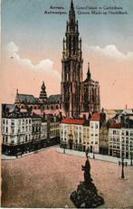 ANVERS ANTWERPEN  GRAND PLACE ET CATHEDRALE  GROOTE MARKT EN, Gelopen, Antwerpen, Ophalen of Verzenden, 1920 tot 1940