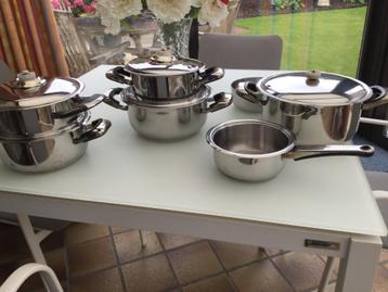  Te koop 5 AMC kookpotten + Steelpan