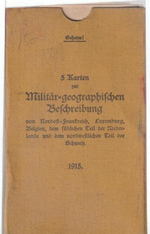 3 karten zur militär-gegrafischen Beschreibung 1915, Verzamelen, Militaria | Algemeen, Ophalen of Verzenden