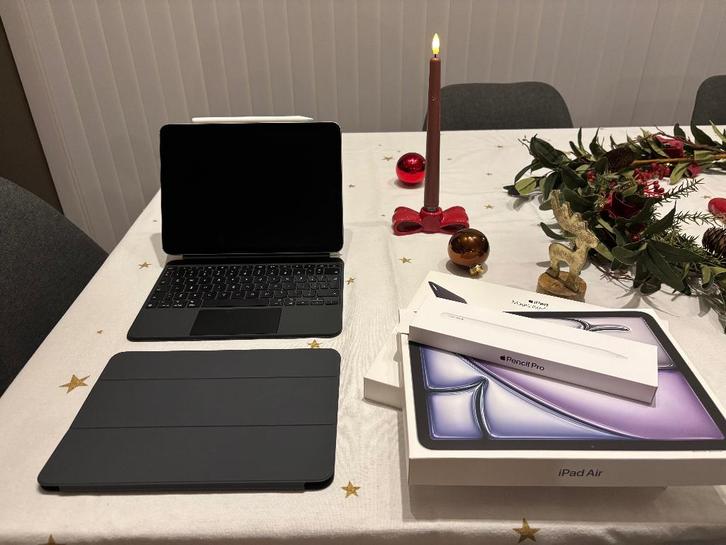 iPad Air M3 11 + Pencil Pro + Magic Keyboard + Smart Folio, Informatique & Logiciels, Apple iPad Tablettes, Comme neuf, Apple iPad Air