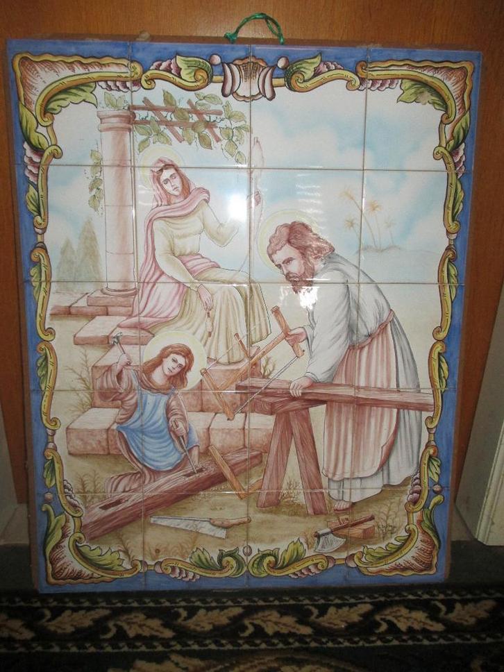 tafereel heilige familie in portugese tegels, Doe-het-zelf en Bouw, Tegels, Ophalen