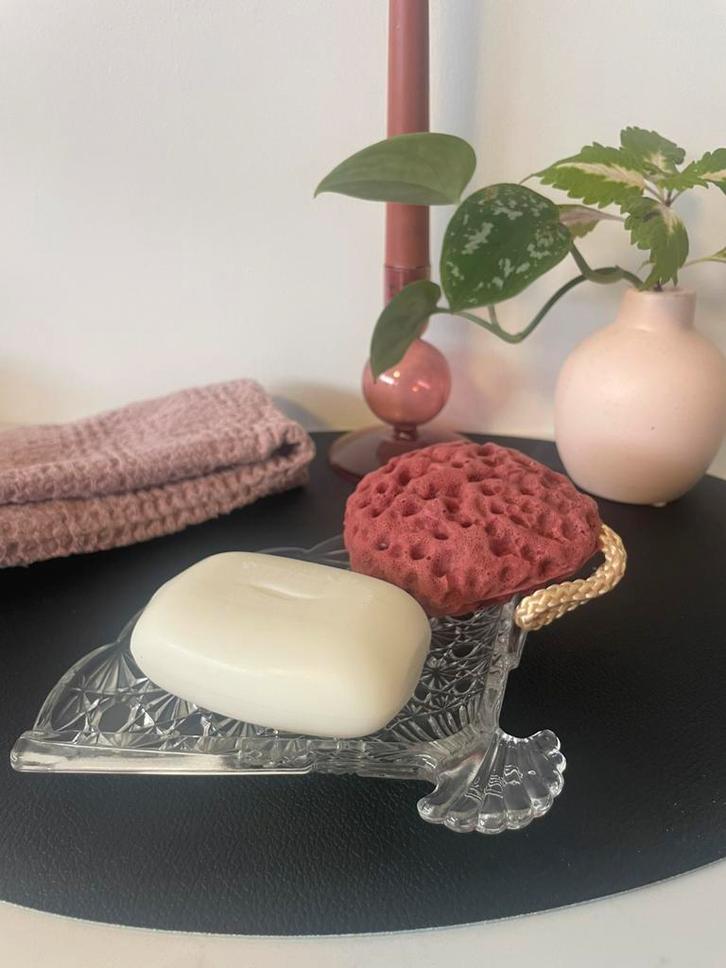 Vintage Avon glazen waaier, Antiquités & Art, Antiquités | Plateaux, Enlèvement ou Envoi