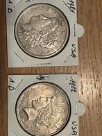 2 oude dollar munten USA 1921 en 1922, Ophalen of Verzenden, Noord-Amerika, Setje, Zilver