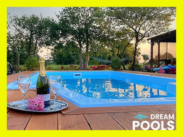 Polyester Zwembad Glasvezel Zwembaden Piscine Coque 5,50m!!!, Jardin & Terrasse, Accessoires de piscine, Neuf, Autres types, Enlèvement