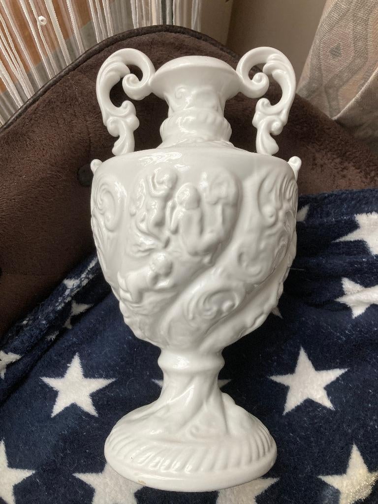 Witte vaas - alcobaca ( Portugal ), Ophalen of Verzenden