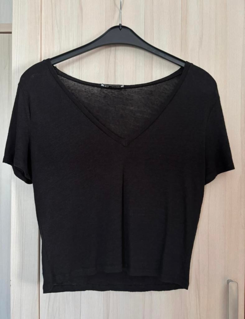 Zwarte T-shirt Zara maat M Nieuw - €5, Kleding | Dames, Maat 38/40 (M), Zwart, Nieuw, Ophalen of Verzenden
