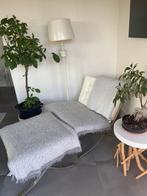 Zetel plus poef, Huis en Inrichting, Zetels | Zetels en Chaises Longues, Ophalen, Kunststof, Gebruikt, Eenpersoons