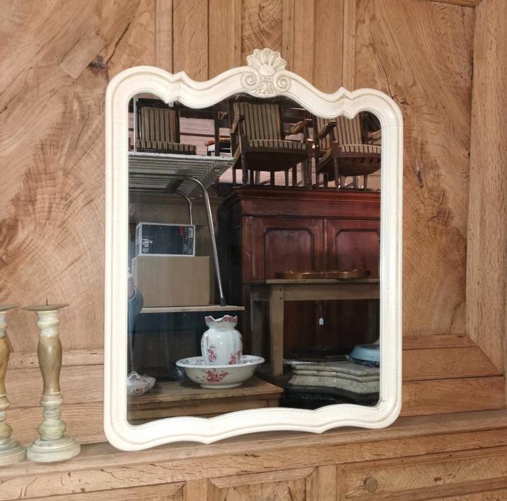 Miroir Louis XV ancien blanc craqué H 73 L 58, Maison & Meubles, Accessoires pour la Maison | Miroirs, Utilisé, 50 à 75 cm, Moins de 100 cm