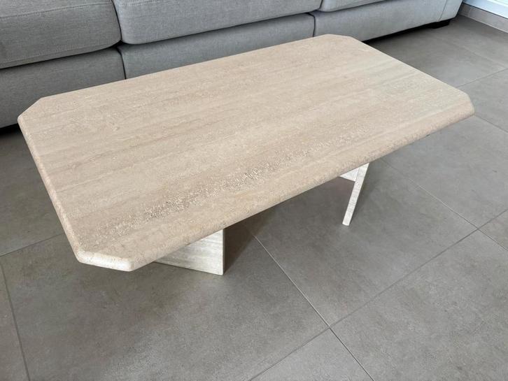 Travertin salontafel, Huis en Inrichting, Tafels | Salontafels, Ophalen