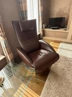 Mooie lederen relaxzetel met draaivoet, Huis en Inrichting, Ophalen, Zo goed als nieuw