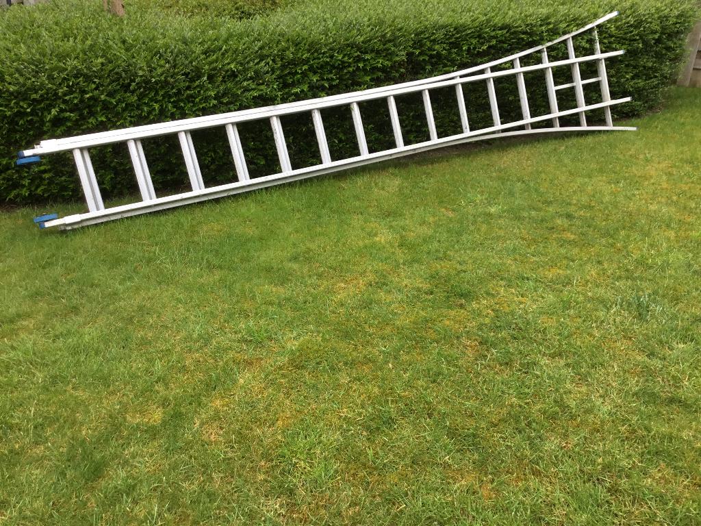 2 delige aluminium schuifladder Solide, Ophalen