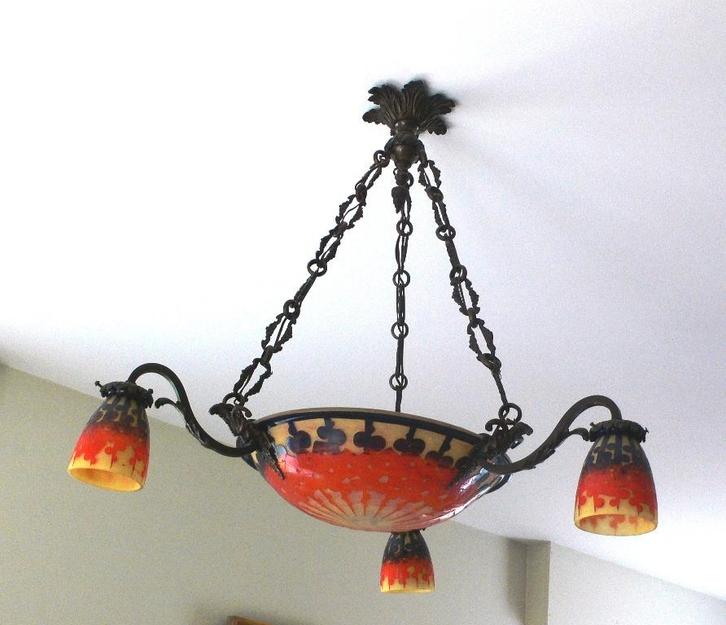 Écouter Pate De Verre Glass Le Verre Français, Antiquités & Art, Antiquités | Éclairage, Enlèvement