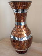 Prachtige Grote Vaas met Spiegelstukjes.. Hoogte 51,5 CM, Antiek en Kunst, Ophalen