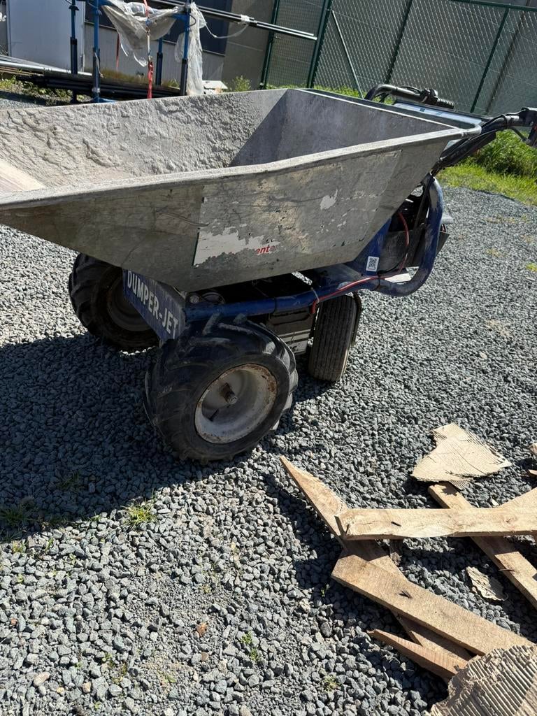 Zallys dumper jet elektrische kruiwagen, Tuin en Terras, Kruiwagens, Gebruikt, Elektrisch, Tweewielig, Ophalen