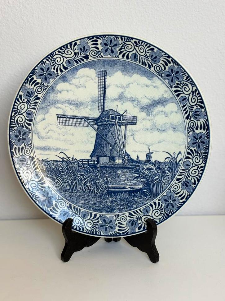 Grande assiette vintage peinte à la main Chemkefa Delft, Antiquités & Art, Antiquités | Céramique & Poterie, Enlèvement ou Envoi