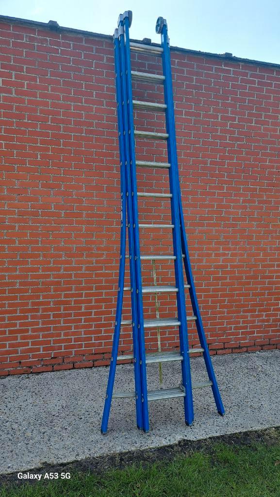 Schuifladder DAS, Bricolage & Construction, Échelles & Escaliers, Comme neuf, Échelle, 4 mètres ou plus, Pliable ou rétractable/escamotable
