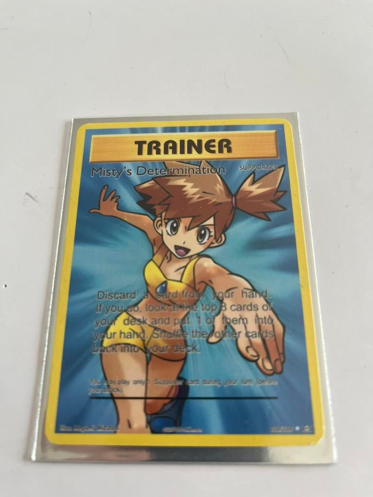 Misty trainer zeldzame pokemon kaart, Enlèvement, Comme neuf