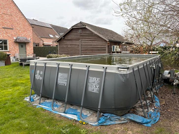 Zwembad, warmtepomp, zandfilter, Tuin en Terras, Zwembaden, Gebruikt, 120 cm of meer, 400 cm of meer, 300 cm of meer, Rechthoekig