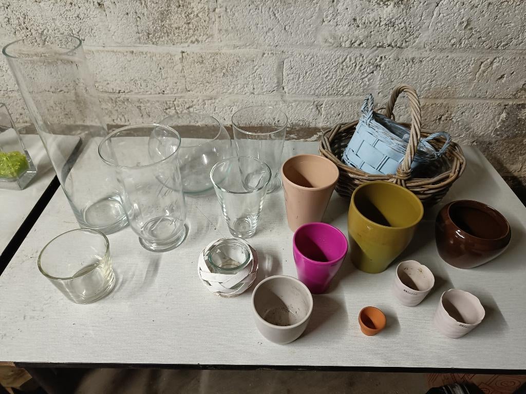 Bloempotten allerlei gratis, Jardin & Terrasse, Pots de fleurs, Enlèvement, Utilisé