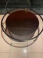 Table de salon en verre et sous table en bon etat 250€, Enlèvement, Utilisé, Rond, Verre