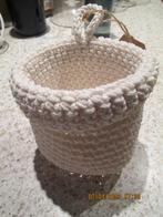 Panier de rangement en coton blanc 14,5 X 14,5 cm, Ophalen, Overige materialen, Mand, Rond