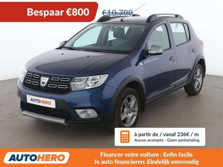 Dacia Sandero 0.9 TCe Stepway Ambiance (bj 2019), Auto's, Dacia, Te koop, Sandero Stepway, ABS, Airbags, Airconditioning, Bluetooth