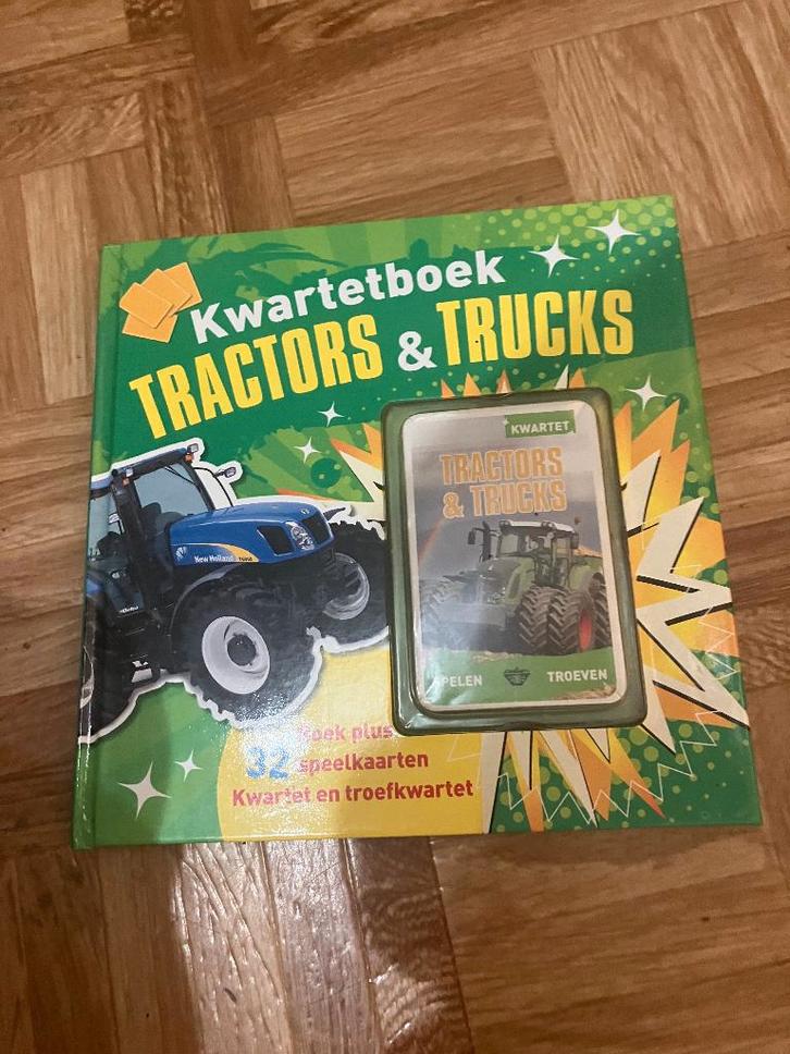 Tractors:  kwartet  en boek, Hobby en Vrije tijd, Gezelschapsspellen | Bordspellen, Zo goed als nieuw, Een of twee spelers, Drie of vier spelers