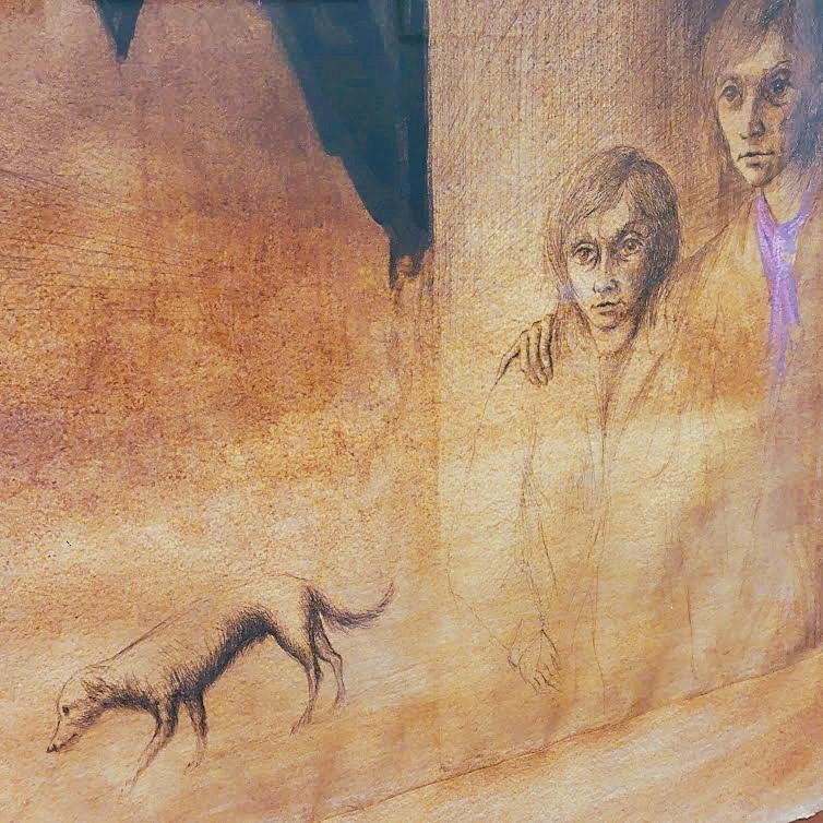 Roland Devolder gravure/aquarelle - signé+n+cadre Schleiper, Antiquités & Art, Art | Peinture | Moderne, Enlèvement ou Envoi