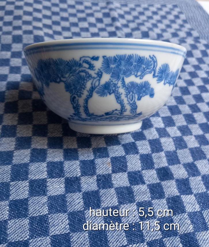 Bol en porcelaine bleu‑et‑blanc – Jingdezhen (Chine), Antiquités & Art, Antiquités | Porcelaine, Enlèvement