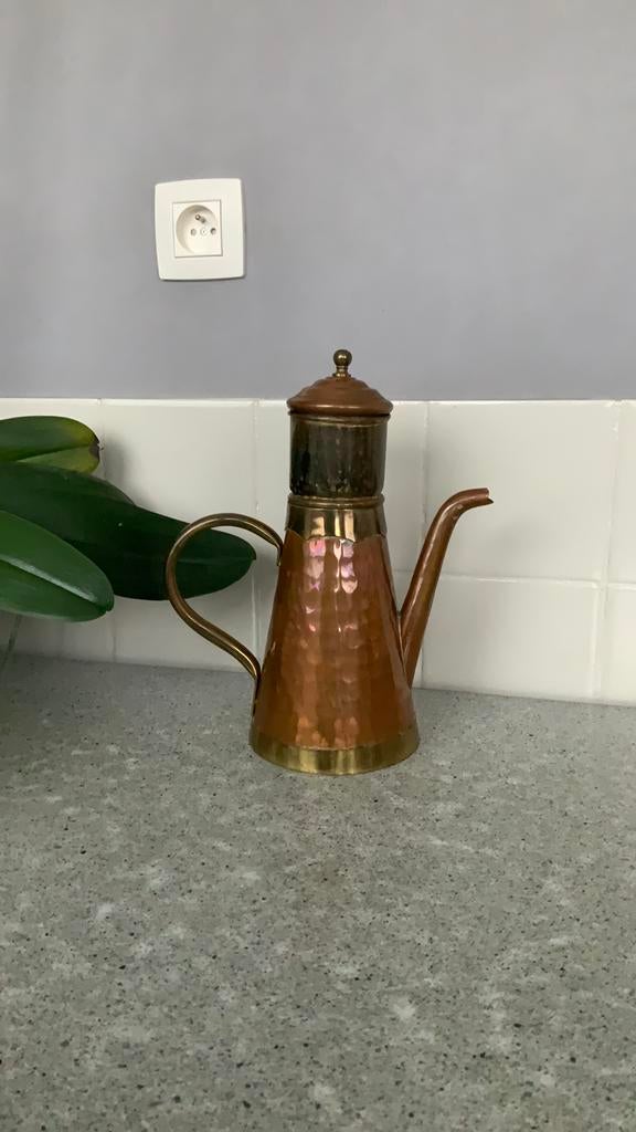 Cafetière vintage avec filtre, Enlèvement, Cuivre