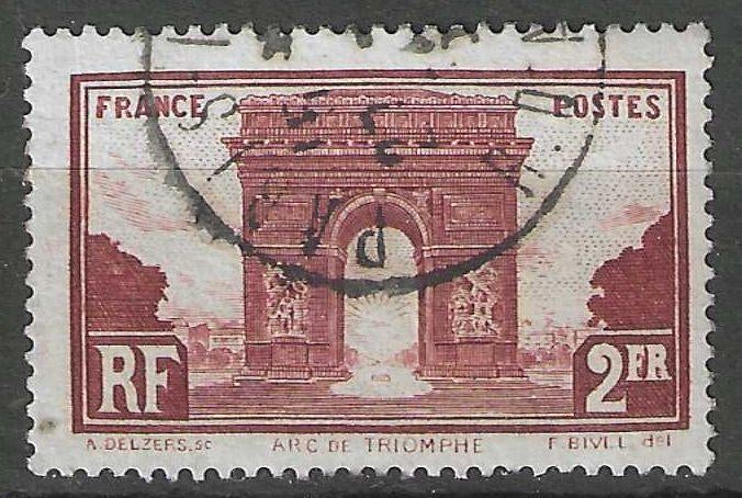 France 1929/1930 - Yvert 258 - « Arc de Triomphe ». (1ER), Envoi, Affranchi