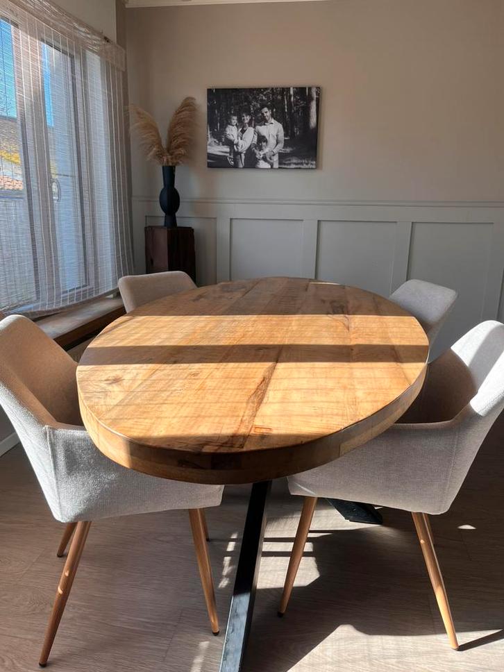 Ovale mango tafel, Maison & Meubles, Tables | Tables à manger, Comme neuf, Enlèvement