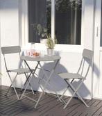 Folding Outdoor table + 2x folding chair + 2x Chair cushion, Tuin en Terras, Ophalen, Zo goed als nieuw