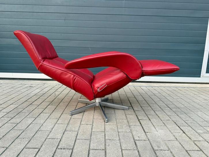 Cuir Jori Symphony relax Red Celia récent Taille Medi, Maison & Meubles, Canapés | Repose-pieds & Poufs, Rond, Enlèvement ou Envoi