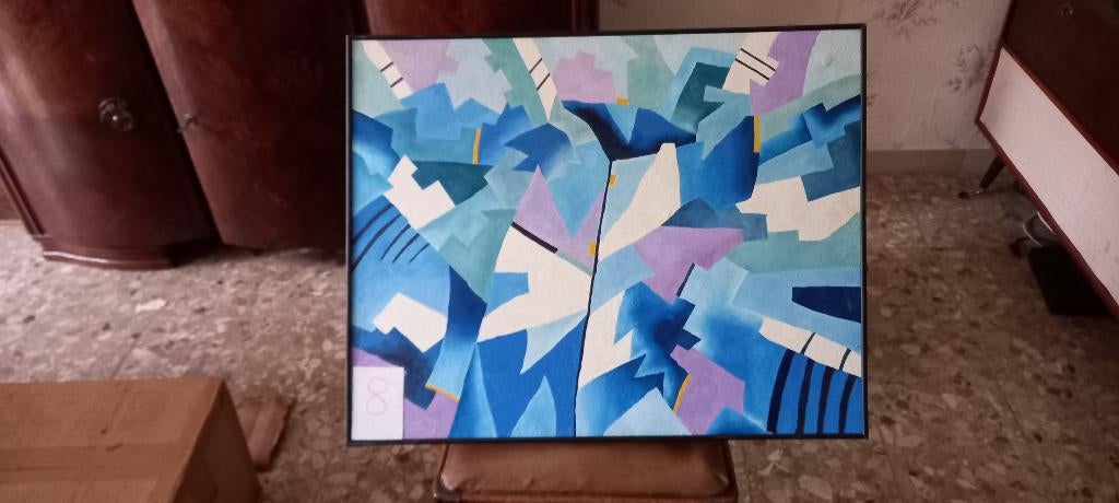 Abstract schilderij nr. 8, Antiek en Kunst, Ophalen