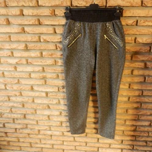 (3) -pantalon femme t.38 noir et gris -, Kleding | Dames, Broeken en Pantalons, Zo goed als nieuw, Maat 38/40 (M), Grijs, Lang